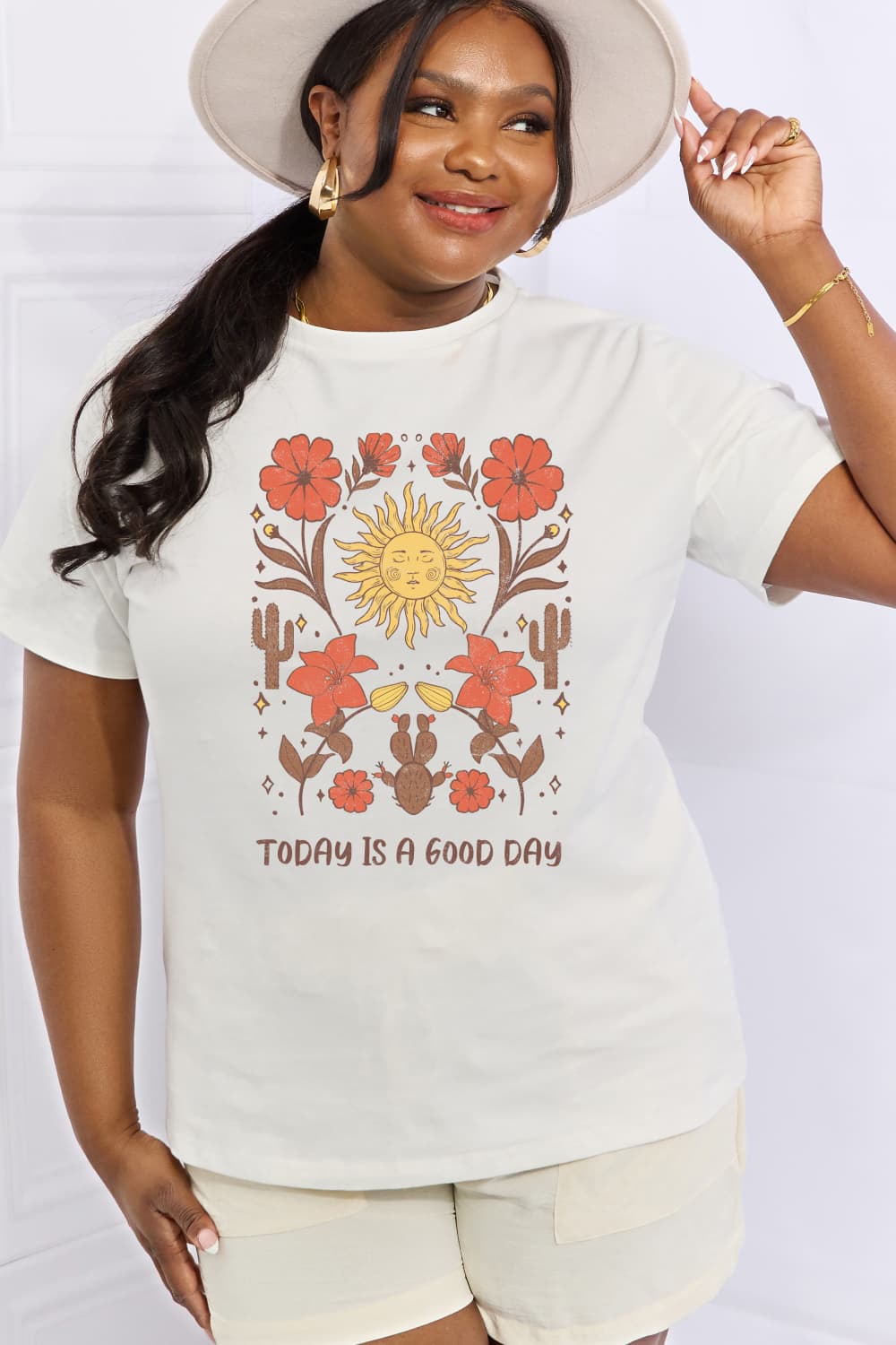 Simply Love Full Size TODAY IS A GOOD DAY Graphic Cotton Tee