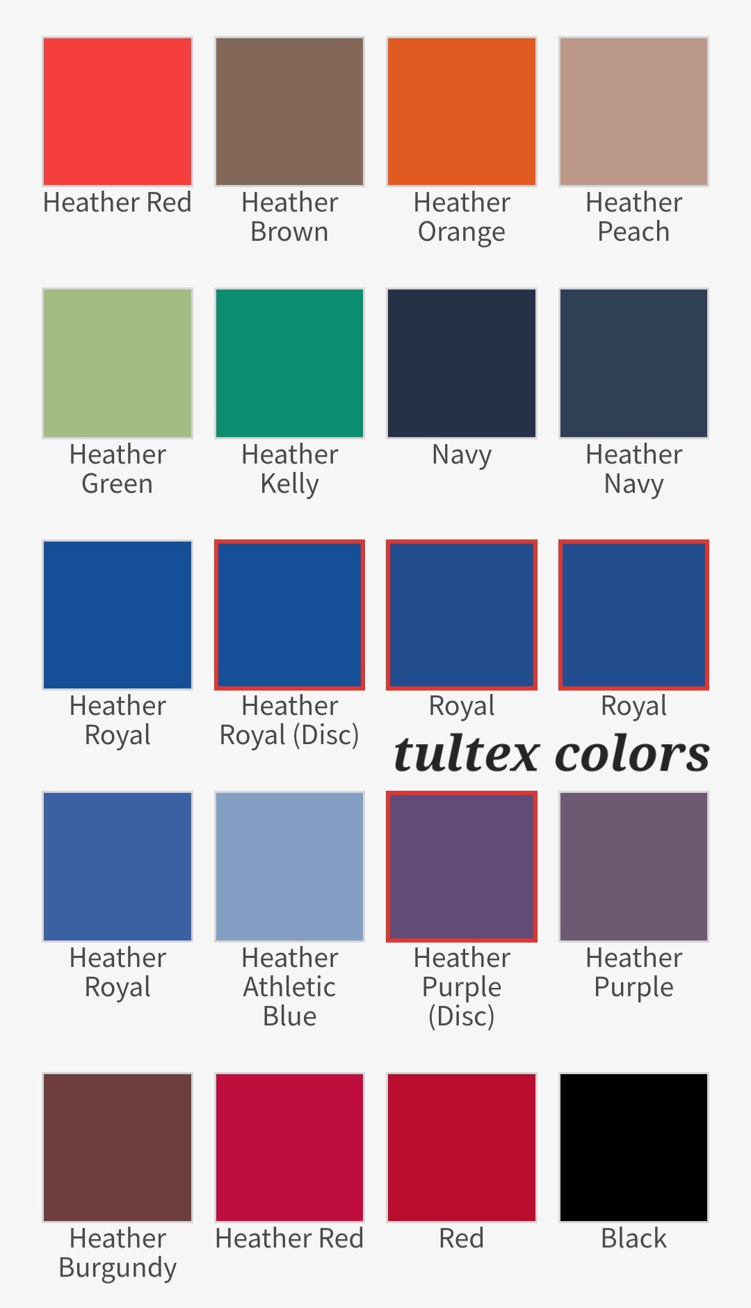 Color of tees